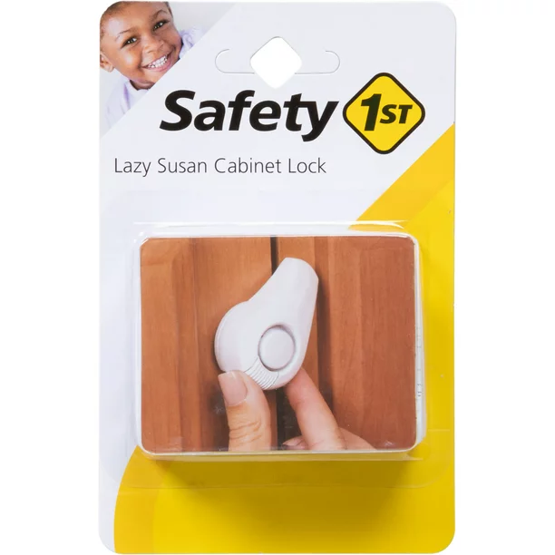Safety 1ˢᵗ Lazy Susan Cabinet Lock, White