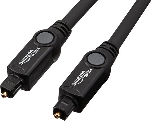 Amazon Basics Digital Optical Audio Toslink Cable for Sound Bar, TV - 1.8 m