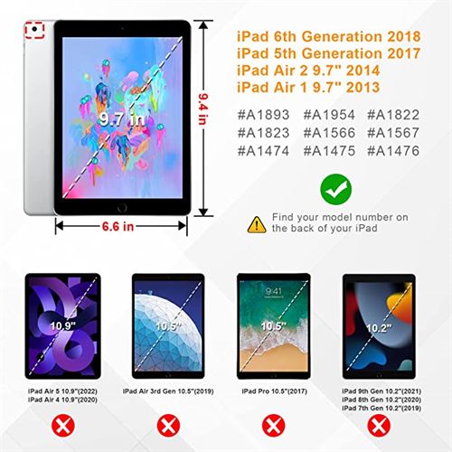 Fintie Case for iPad 9.7 2018 2017 / iPad Air 2 / iPad Air 1