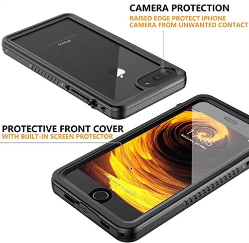 Huakay iPhone 7 Plus Waterproof Case, iPhone 8 Plus Waterproof Case