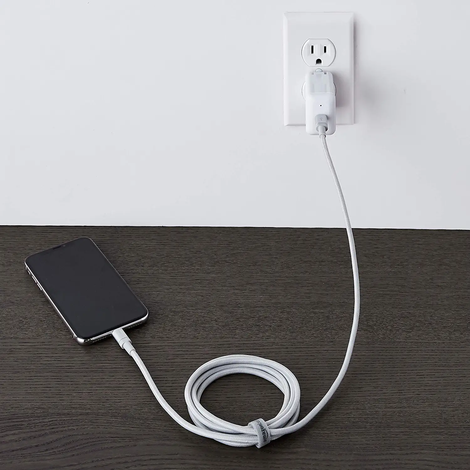 Amazon Basics iPhone Charger Cable Nylon Braided USB-C to Lightning.