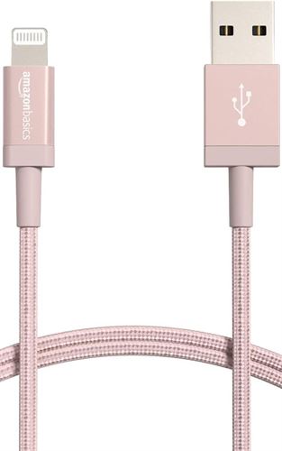 Amazon Basics iPhone Charger Cable, Nylon USB-A to Lightning