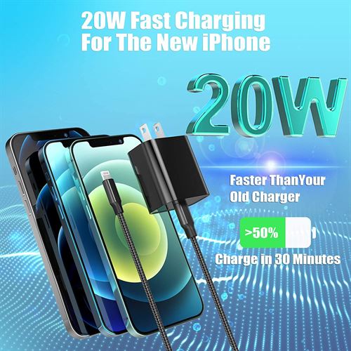iPhone Fast Charger, Veetone 20W PD Type C Power Wall Charger Plug with