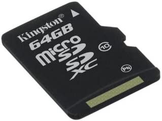 Kingston Digital 64 GB microSD Class 10 UHS-1 Memory Card 30MB/s with Adapte