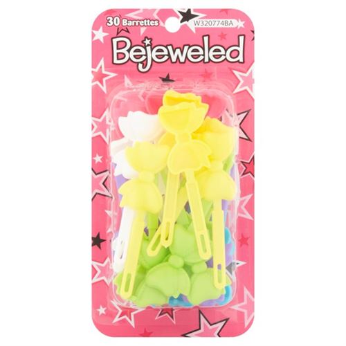 Bejeweled Bow Barrettes