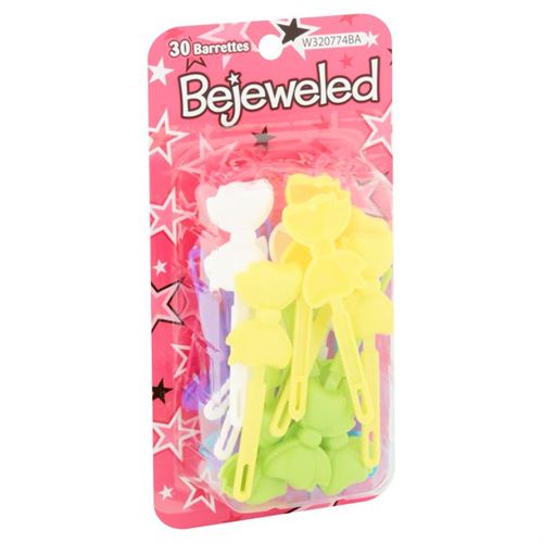 Bejeweled Bow Barrettes