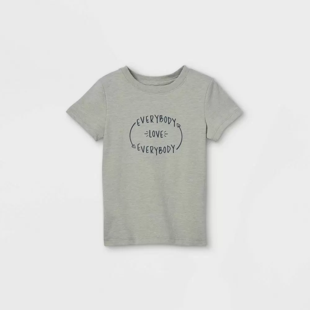 Toddler Boys' 'Everybody Love Everybody' Graphic Short Sleeve T-Shirt - Cat & Ja