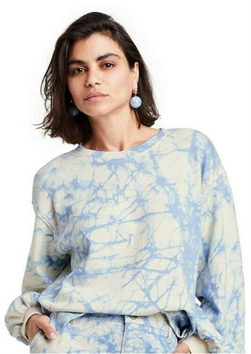 Women's Marble Print High-Low Sweatshirt - Rachel Comey x Target Blue M