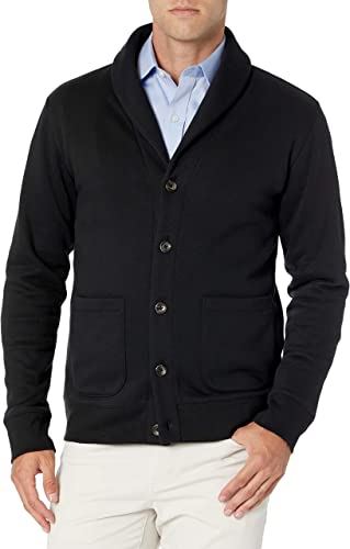 Amazon Essentials Men's Long-Sleeve Fleece Shawl-Collar Cardigan