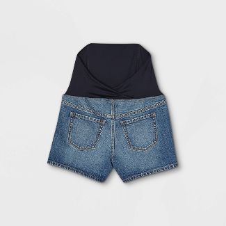 Over Belly Midi Maternity Jean Shorts - Isabel Maternity by Ingrid & Isabel™