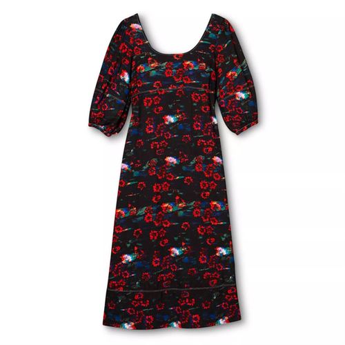 Women's Floral Print Volume 3/4 Sleeve Dress - Rachel Comey x Target Red 4