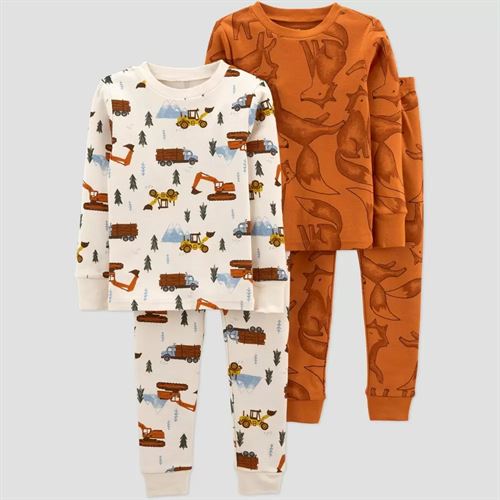 Toddler Boys' 4pc Fox/Construction Pajama Set - Just One You made by carter's