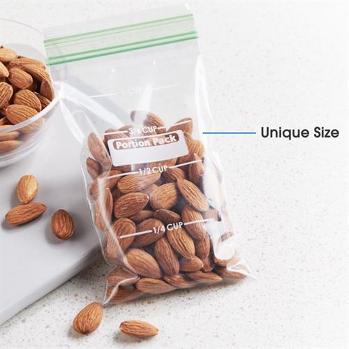 GREAT VALUE DOUBLE ZIPPER SMALL PARTS PORTION BAGS