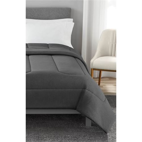 Mainstays Jersey Knit Comforter, Full/Queen, Charcoal