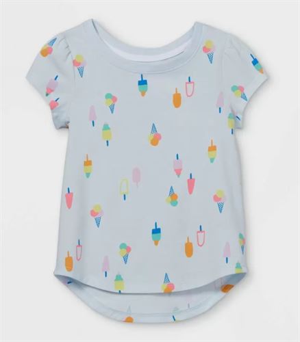 Toddler Girls' Popsicle Short Sleeve T-Shirt - Cat & Jack Light Blue 18M