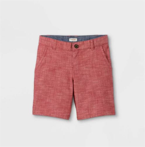 Boys' Flat Front Chino Shorts - Cat & Jack Warm Red 12
