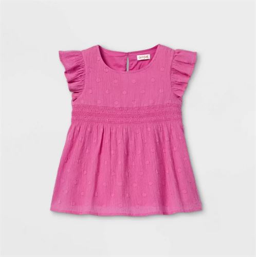 Girls' Woven Blouse - Cat & Jack Pink S