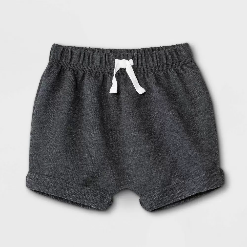 Baby Boys' Knit Pull-On Shorts - Cat & Jack Charcoal Heather