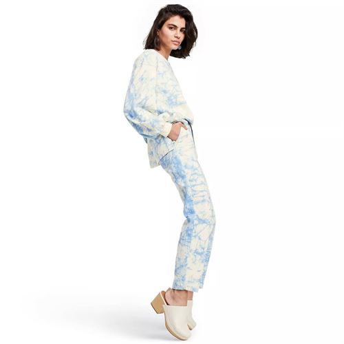 Women's Marble Print High-Rise Tapered Jeans - Rachel Comey x Target Blue 4