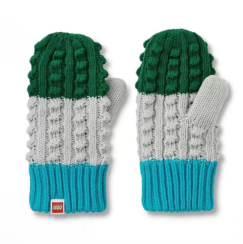 Toddler Color Block Knit Mittens - LEGO Collection x Target Green/Gray/Teal