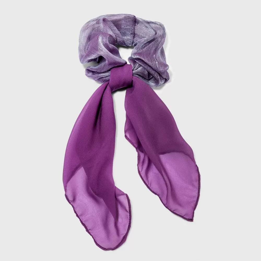 Organza Jumbo Hair Twister with Solid Scarf Tails - Wild Fable Purple