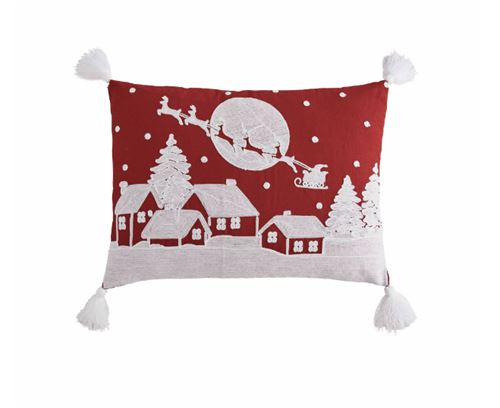 Mainstays Christmas Village Oblong Decorative Throw Pillow, 14" x" 20, 1 Piece