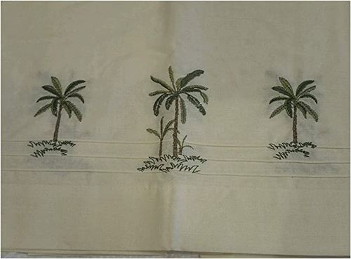 Croscill Palm Tree Tailored Valance,160 cm by 38 cm Ivory