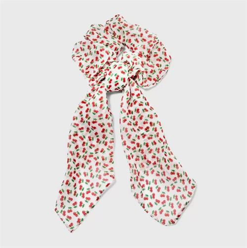 Jumbo Hair Twister with Cherry Print Scarf Tails - Wild Fable Red