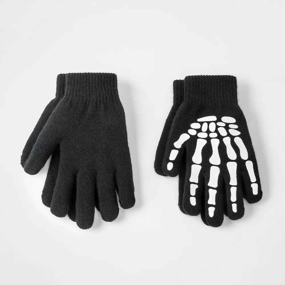 Boys' Skeleton Gloves - Cat & Jack Black