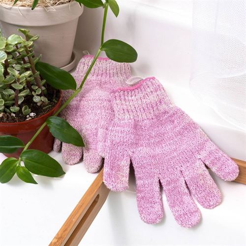 EcoTools Exfoliating Shower Gloves - Pink