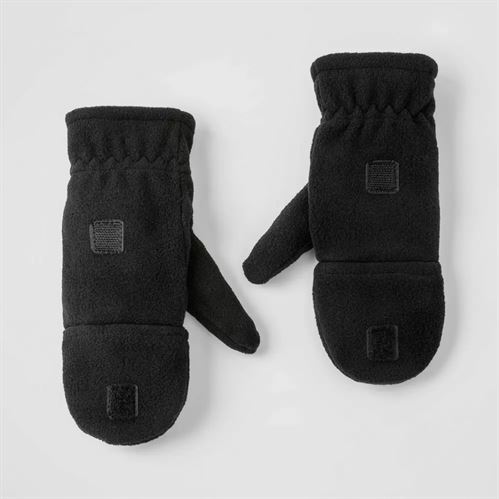 Boys' Fleece Gloves - Cat & Jack Black 4-7