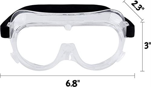 UNCO Safety Goggles- Safety Goggles Anti-fog Safety Goggles & Over Glasses Safety Goggles