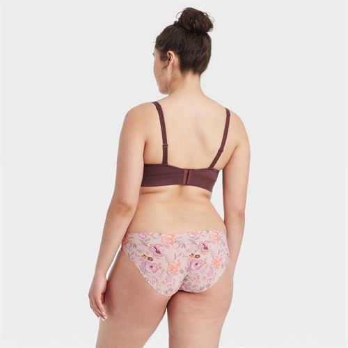 Women's Floral Print Bonded Micro Bikini Underwear - Auden