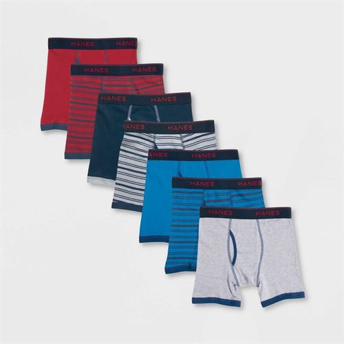 Hanes Boys Underwear, 7 Pack Tagless Boxer Briefs