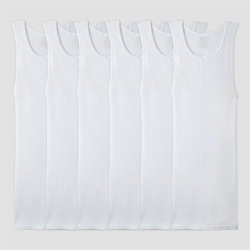 Fruit of the Loom Men's A-shirt- White 6 Pack