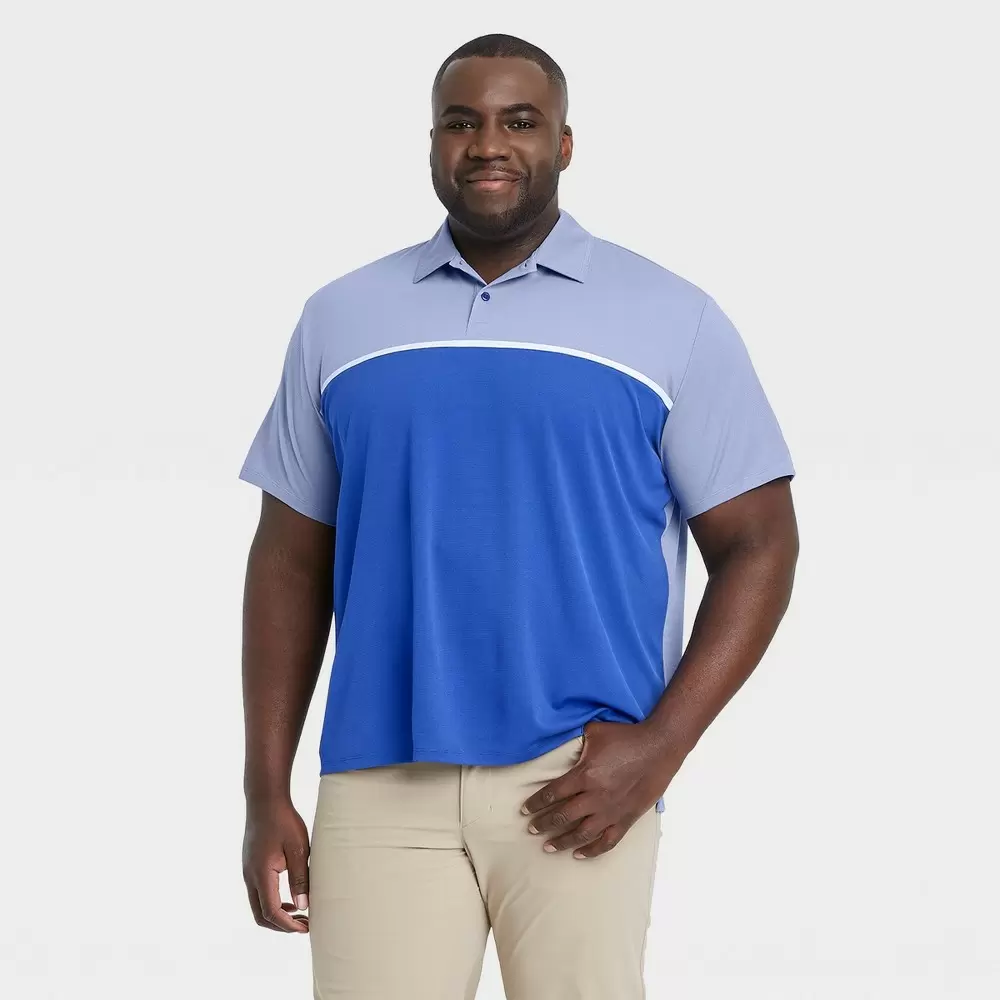 Men's Contrast Polo Shirt - All in Motion Blue XXL