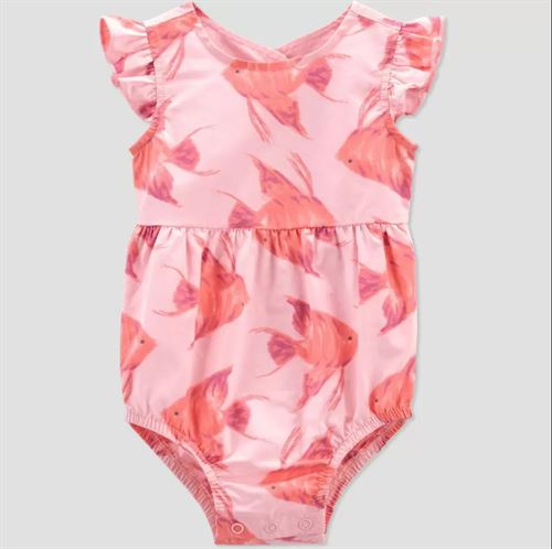 Baby Girls' Angel Fish Romper - Just One You made by carter's Pink Newborn