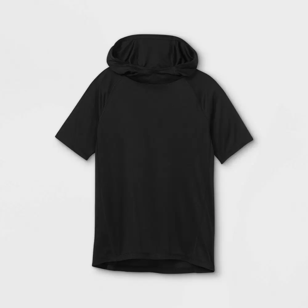 Boys' Short Sleeve Hooded T-Shirt - All in Motion Black XL