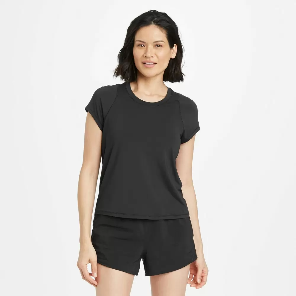 Women's Run Short Sleeve T-Shirt - All in Motion Black L - Miazone