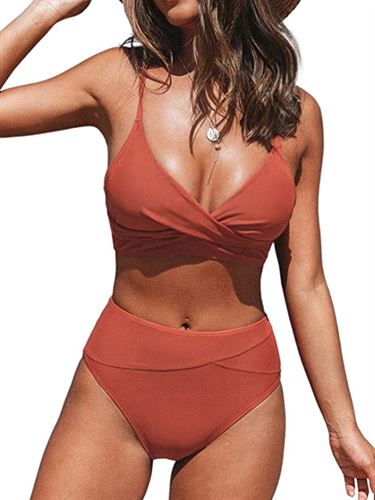 CUPSHE Women's One Piece Swimsuit Tummy Control V Neck Bathing