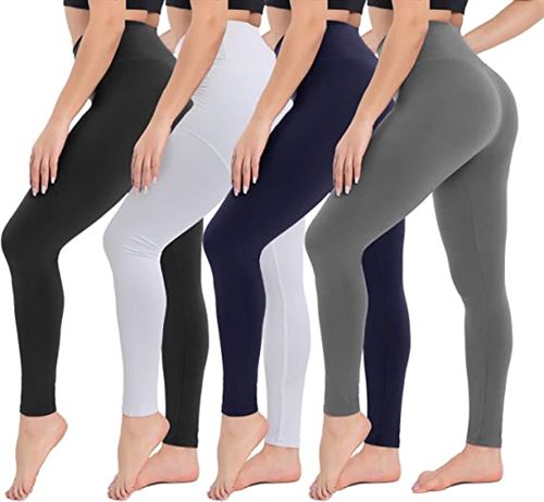 Women High Waisted Leggings - Soft Tummy Control Slimming Yoga Pants for  Workout Athletic Running Reg & Plus Size - Miazone
