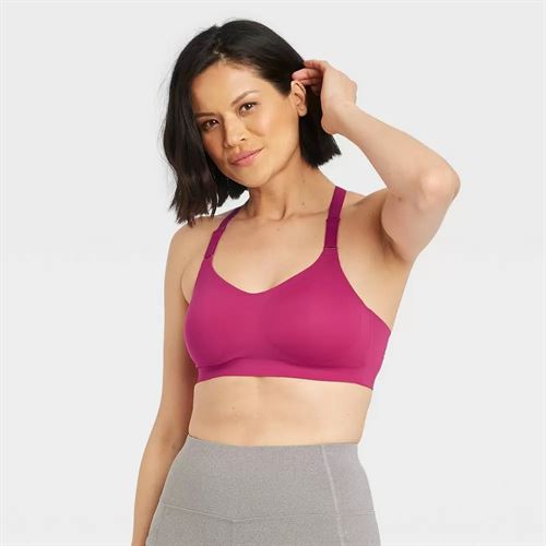 Women's High Support Bonded Bra - All in Motion Cranberry S, Red