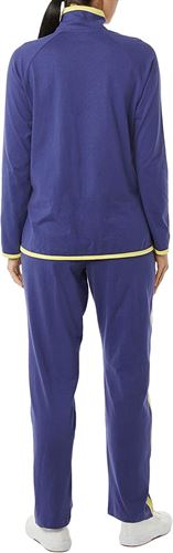 AmeriMark Women's Striped Sweat Suit Set 100% Cotton Pants and Jacket Outfit