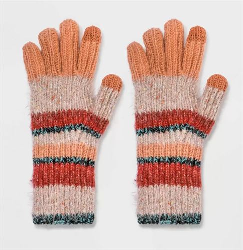 Women's Wool Striped Gloves - Wild Fable