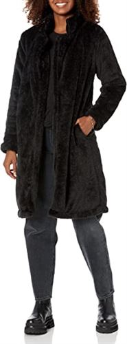 Daily Ritual Women's Teddy Bear Fleece Oversized-Fit Lapel Jacket