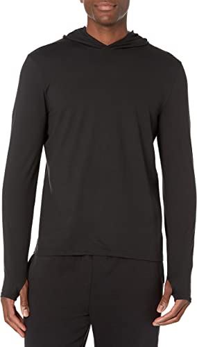Amazon Essentials Men's Tech Stretch Long-Sleeve Hooded T-Shirt