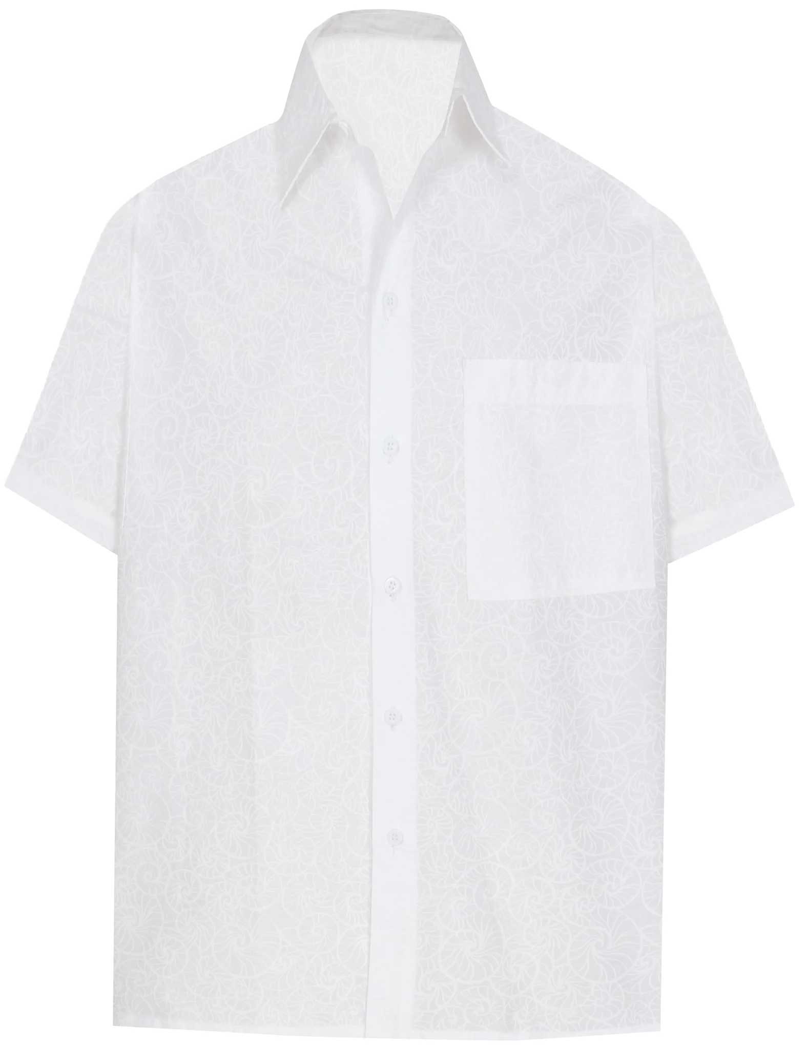 LA LEELA Men's Casual Hand-Print Cotton Casual Shirt