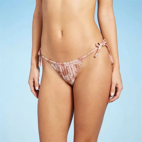 Juniors' Tunneled Cheeky High Leg String Bikini Bottom - Xhilaration Light Pink