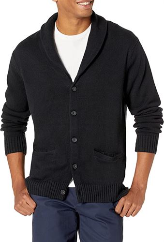 Goodthreads Men's button-up jacket in dark brown