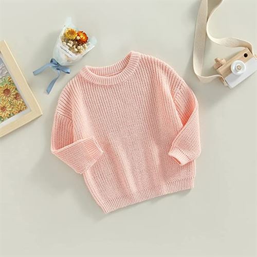 Afunbaby Baby Girl Boy Knit Sweater Blouse Pullover Sweatshirt Warm Crewneck Long Sleeve Tops for Infant Toddler
